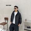 Mens Hooded Cargo Jacket Casual Solid Outerwear Windbreaker Hiking Coat
