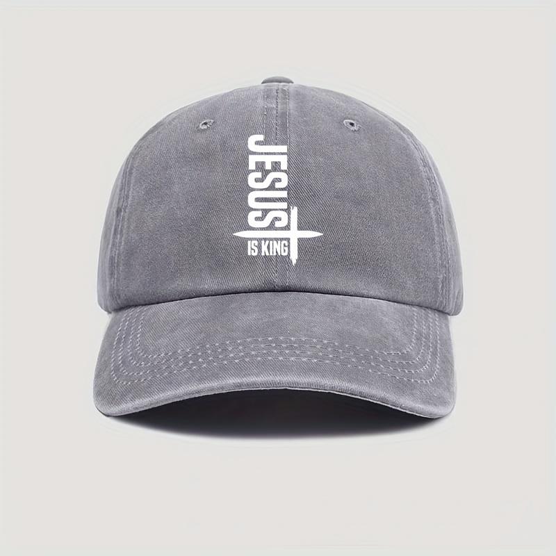 Jesus Is King Printed Baseball Cap Suitable for Unisex Women Adjustable Dad Hat with Jesus Iconic Design Lightweight NonStretc 1pc