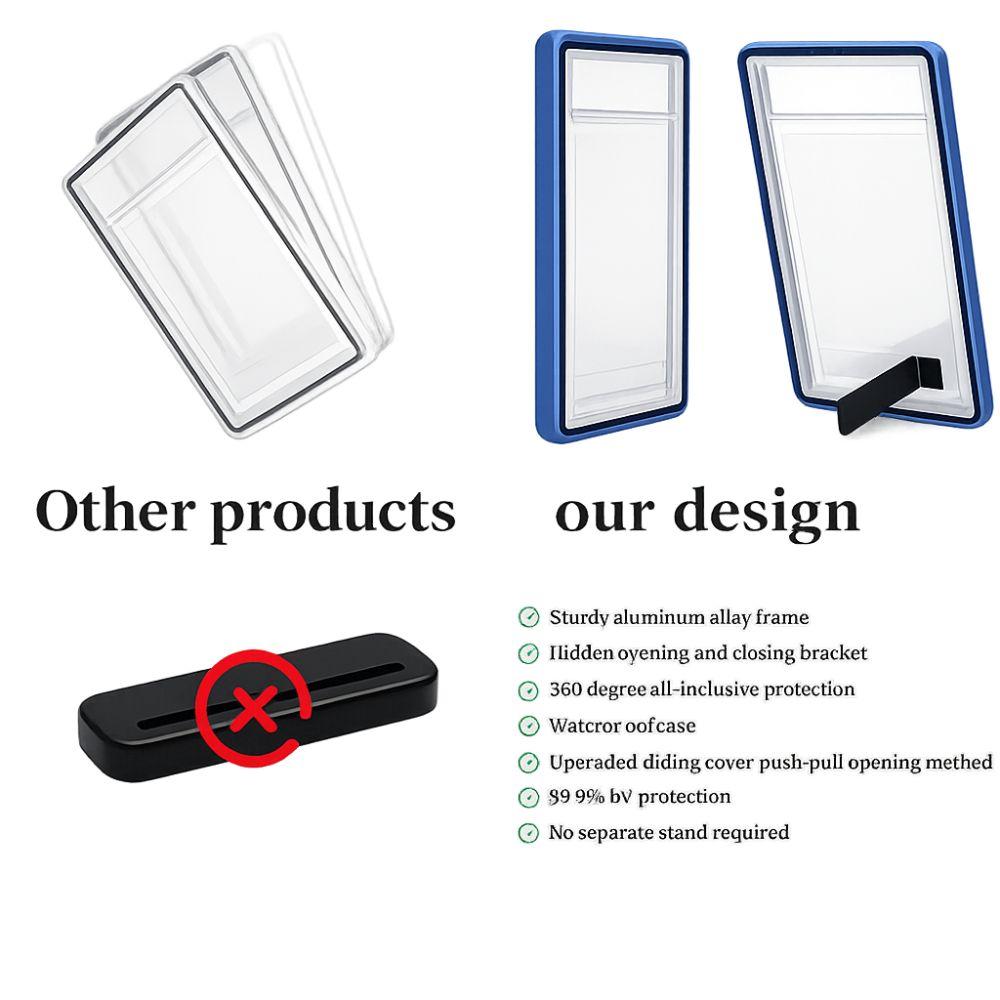 Sliding Style 35PT /CGC Graded Cards Protector Aluminium Frame Transparent Card Protective Case Double-sided Glass UV Protection