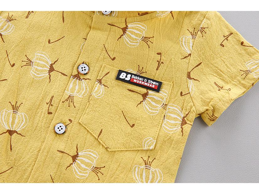 Toddler Summer Cartoon Short-Sleeve Shirt & Shorts Set