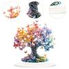 Colorful Tree Of Life Acrylic Ornaments 2D Butterfly Lucky Tree Room Decoration Aesthetics for Home Table Desk Decorations Gifts