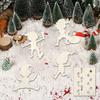Gnome Footprint Template for Snow Spray Reusable Window Stencils Christmas Gnome Elf Hanging Decoration