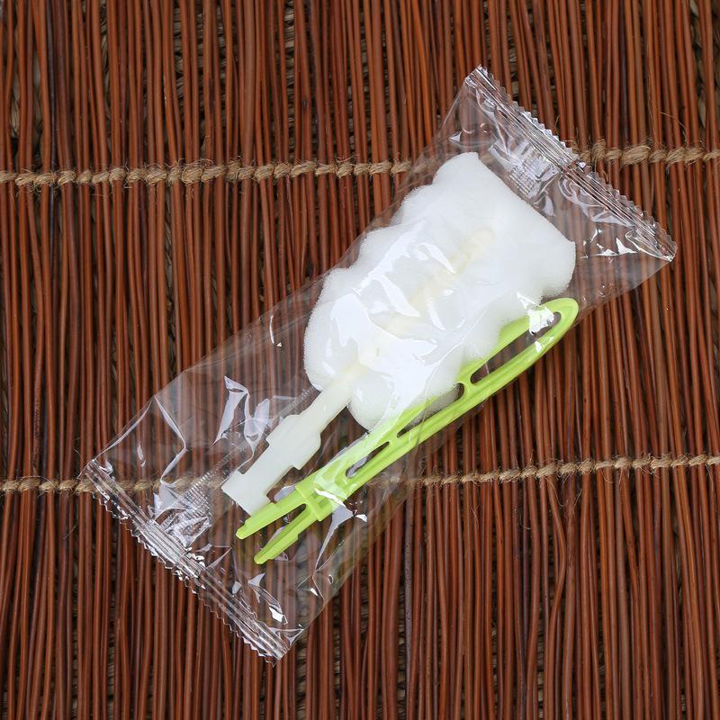 Household Long-Handle Sponge Brush for Cleaning Cups, Bottles, and Thermos with High-Density Sponge Head