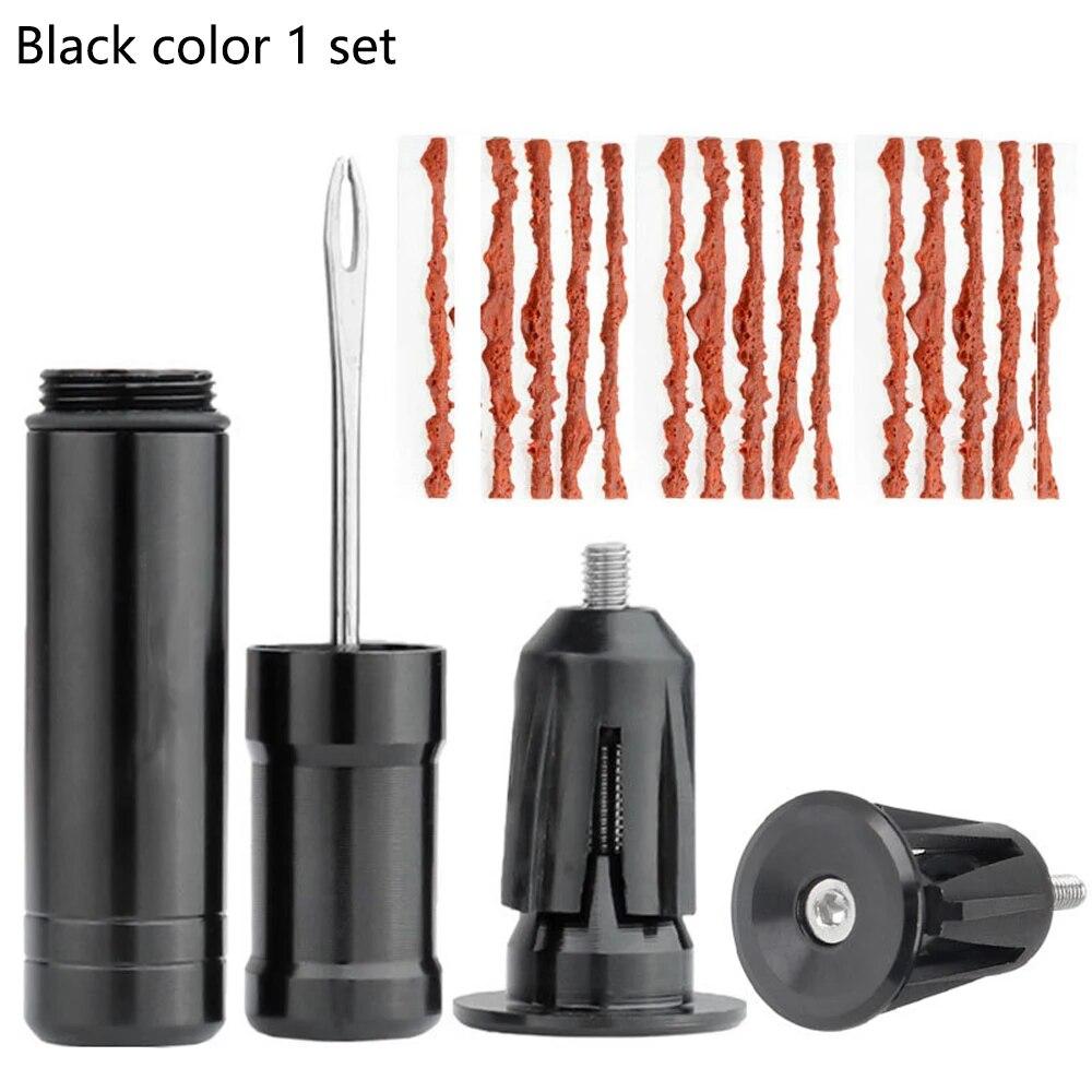 

Инструменты для ремонта шин для горного велосипеда и шоссейного велосипеда Оригинальные резиновые полоски-бекон для бескамерных шин и инструмент для вставки Срочный ремонт без клея чёрный