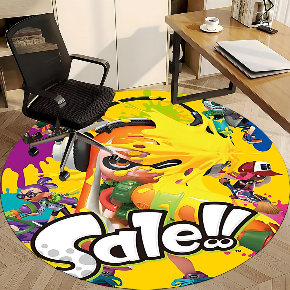 1pc Splatoon Office Round Area Rug, Under Office Chairs Bedroom Living Room Home Decor, Room Deco, Available In Various Sizes282