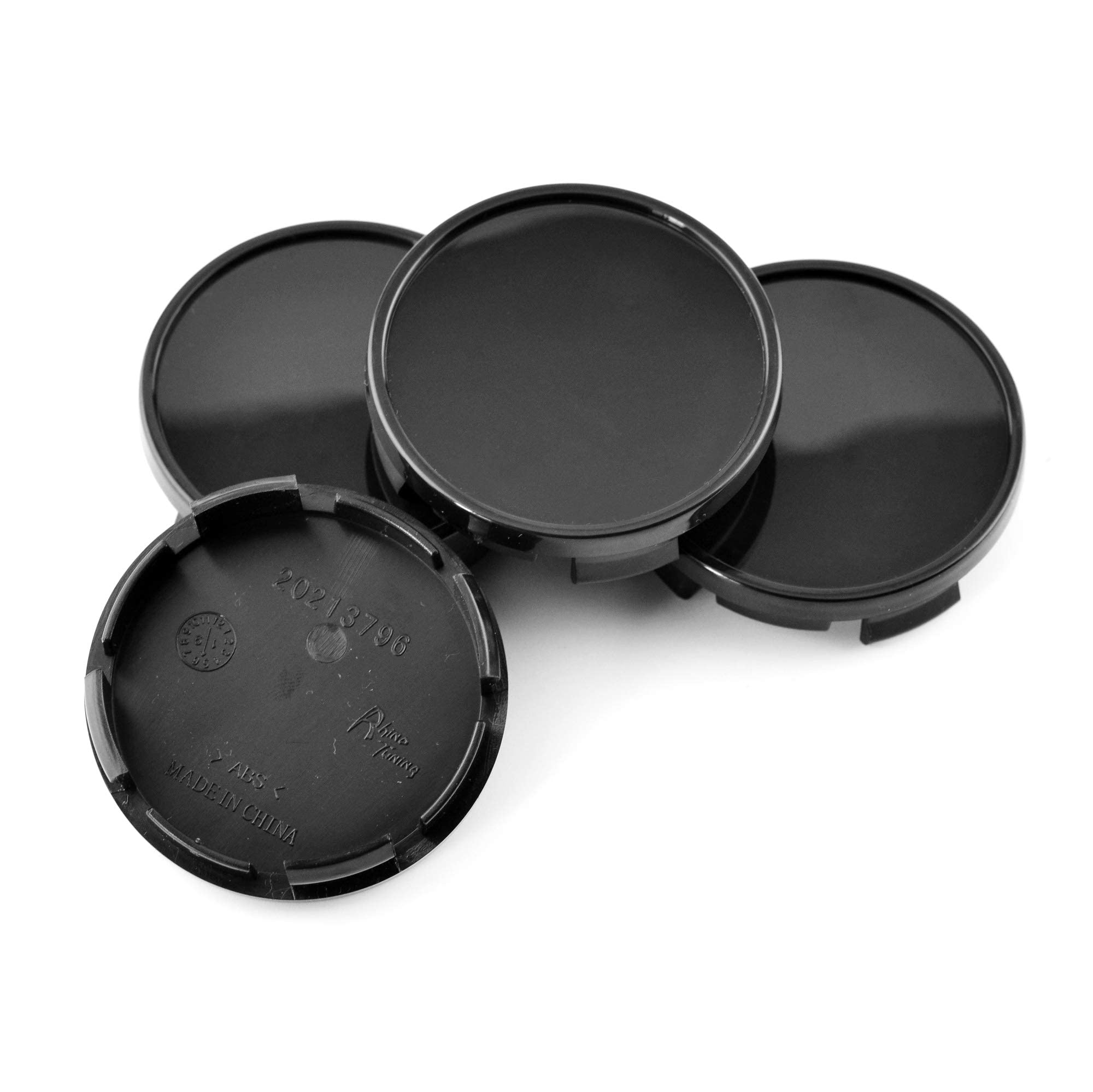 Set van 4 stuks autowielnaafafdekkingen Audi 60 mm - 2,36 inch zwart glanzend - België