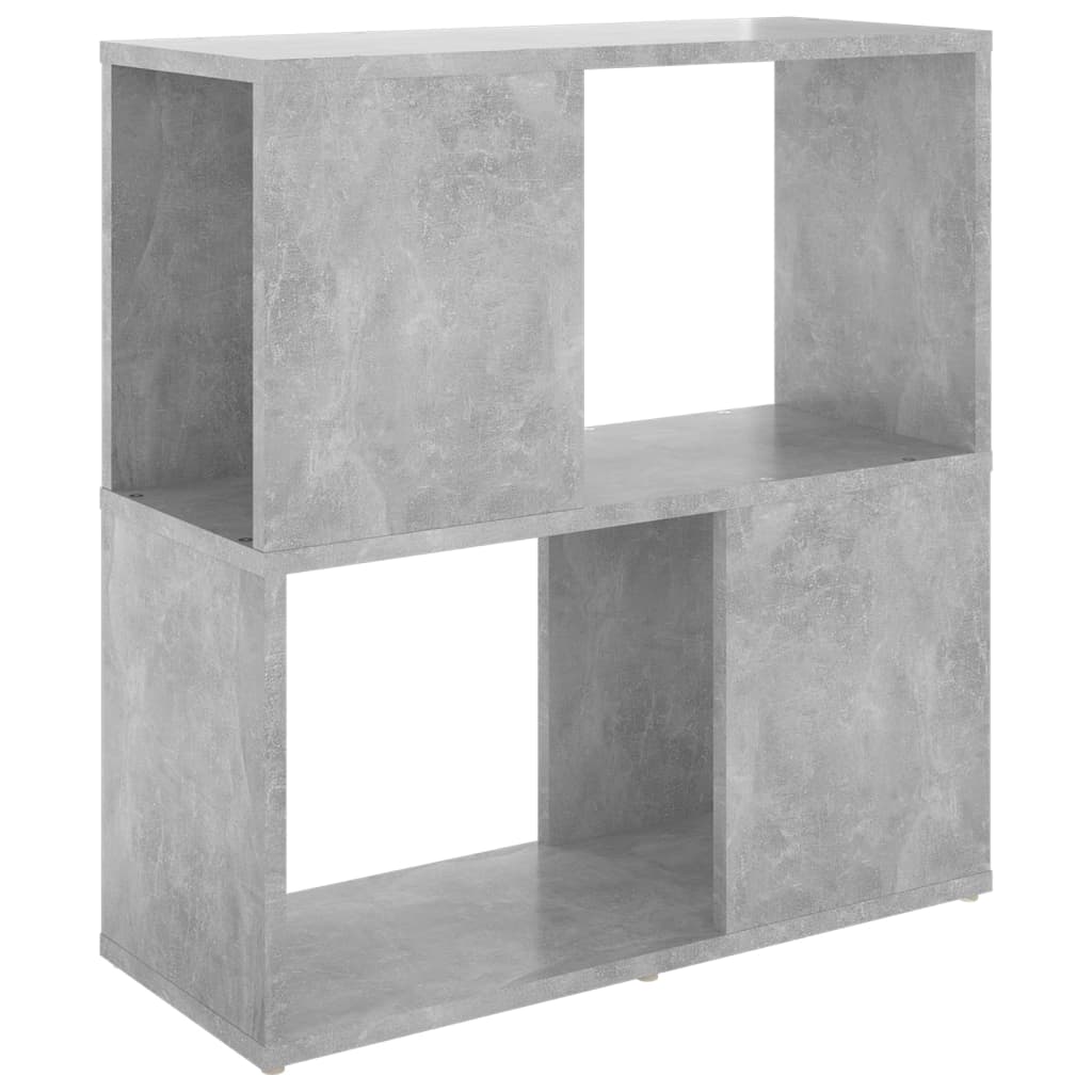 Bookshelf Concrete Grey 60 x 24 x 63 cm Engineered Wood