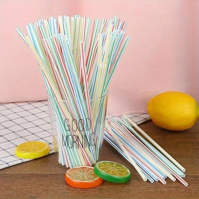 Mlticolor Plastic Pipes Drinking Straws Cola Straws Bar Party Wedding Kitchen Pajitas Cocktail Straw Wholesale Tool