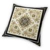 Greek Key Diamond Baroque Gold Square Pillowcase Polyester Linen Velvet Pattern Zip Decorative Pillow Case Sofa Seater Cover 18"