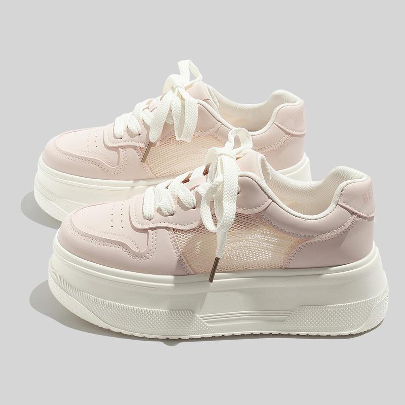 Belle heightening little white shoes 2026 thick-soled muffin board shoes mesh casual shoes LZ6099
