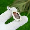Sterling Silver Marquise Natural Mookaite Bezel Engagement Artisan Wife Pendant