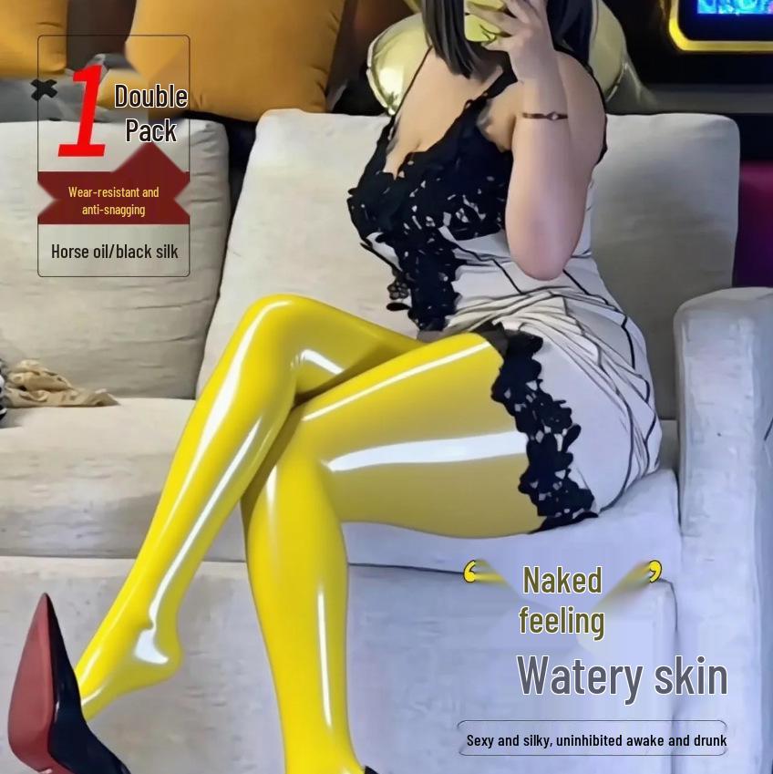 Collant Rouge Taille Plus à l'Huile de Cheval pour l'Été