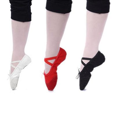 Women Kids Comfortable Canvas Soft Split Sole Ballet Dance Tendon Shoes