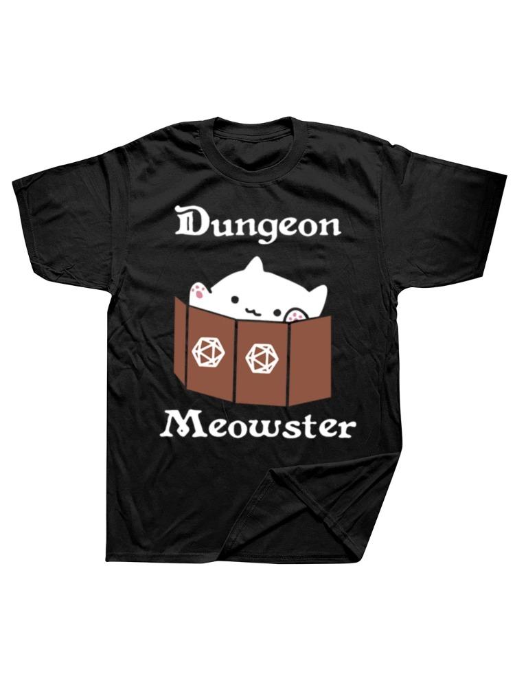 Dungeon and Dragon Meowster Men Women T Shirts Apparel Funny Tees T-Shirt  Gamer Lover Birthday Gift Clothing
