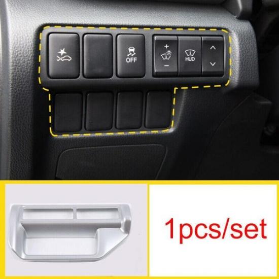 Matt Silver Headlight Button Frame Cover For Mitsubishi Eclipse Cross 2018-