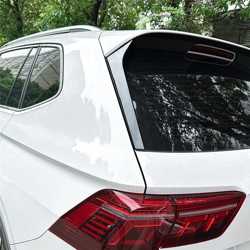 Für VW Tiguan MK2 R-Line 2017-2026 Glänzend Schwarz Auto Heckscheiben-Spoiler Seitenflügel Abdeckung Zierleiste Auto Teile Zubehör