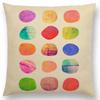 New Abstract Colourful Geometric Pattern Sweet Watercolor Dream Square Round Triangles Gorgeous Cushion Cover Throw Pillow Case