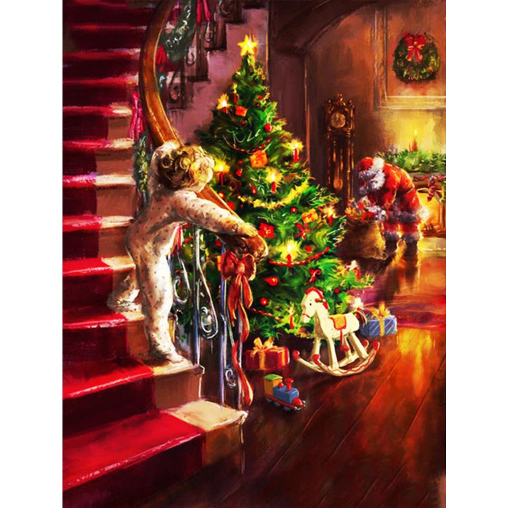 5D Diamond Painting Landscape Door Rhinestone Kit Sale Diamond Embroidery Christmas Tree Needlework Sets Handmade Gift