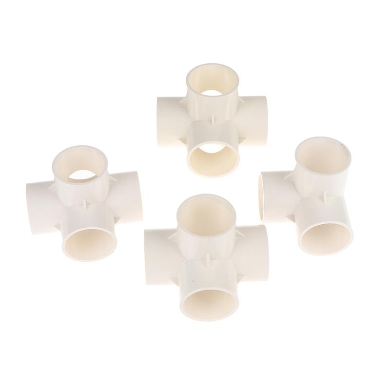 Heavy Duty PVC Pipe Coupler 20/25/32/40/50mm 3/4/5/6 Way 3D Connectors for Agricultural Irrigation DIY Pipe Rack Plumbing Repairs