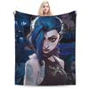 Arcane Vi Jinx Blankets Quality Warm  Throw Blanket Autumn Students Living Room Aesthetic Bedspread