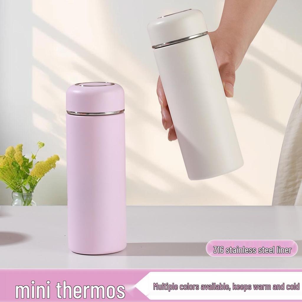 Portable Mini Thermos: Cute 316 Stainless Steel Pocket Cup for Girls - High Appearance Gift