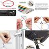 10Pcs Colorful Stainless Steel Wire Keychain Rope Key Chain Outdoor Hiking