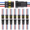 8 Paar 3-Pin Stecker Wasserdicht Elektrisch 3-Pin Stecker
