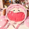 Pink Hatsune Itabag Plush Tote Backpack Floral Design Outings Girls