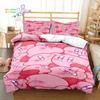 3D Design Printed Kawaii Cartoon Kirbys Bed Ensemble Single Size Single Size Full Queen Dimension King Dimension Size Bed Kit Adult Kid Bedroom