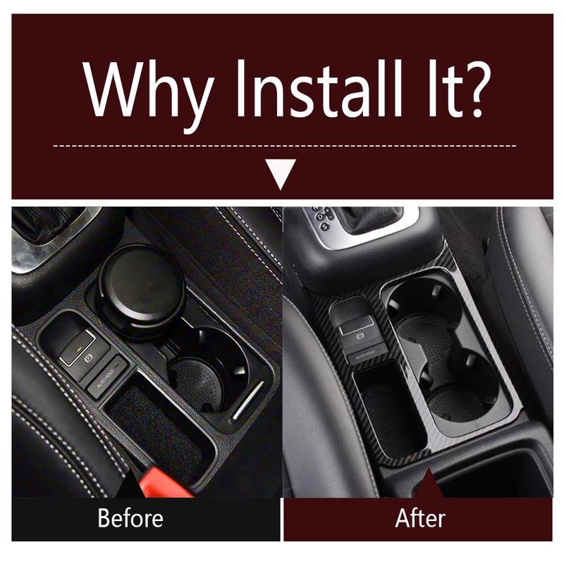 Car Central Control Water Cup Holder Frame Cover Trim Accessories Fit For VW Tiguan MK1 2008 2009 2010 2011 2012 2013 2014 2015