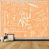 Ciepły inspirujący gobelin, Pozytywna energia graffiti wiszące na ścianę, Motywacyjny wystrój ścienny do sypialni, akademika