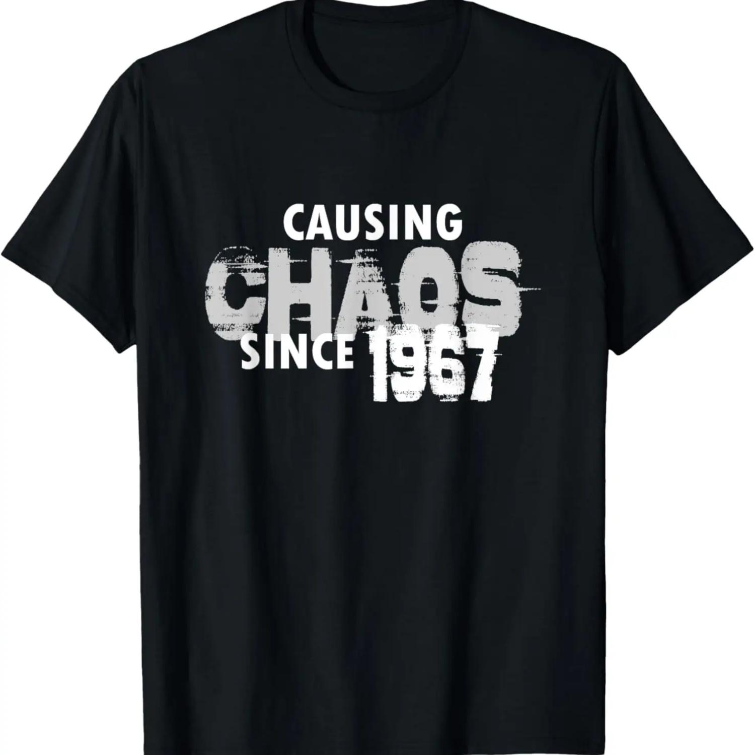 

Causing Chaos Since 1967 T-Shirt Funny 52nd Birthday Shirt XXXXXL чёрный