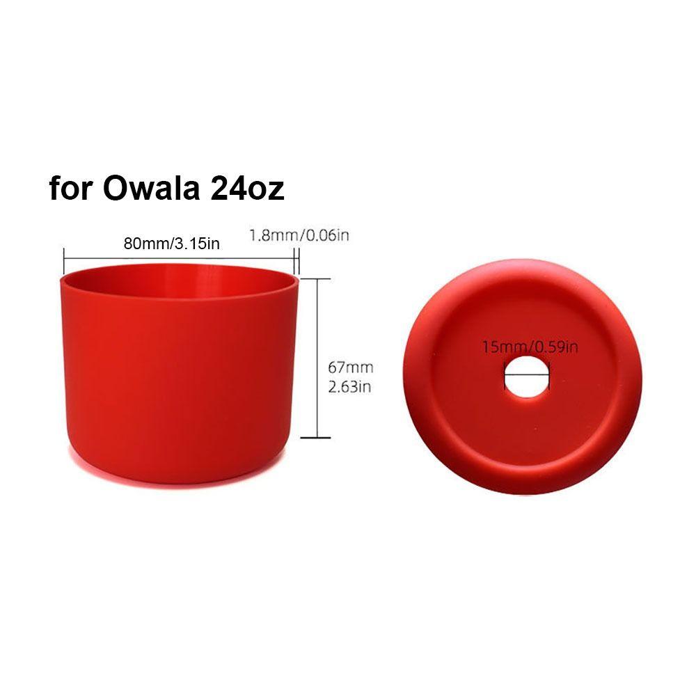1Pcs Soft Silicone Boot for Owala 24oz 32oz 40oz Anti-Slip Protective Sleeve Boot Bottom Base Water Bottle Accessories Cup Holders 5