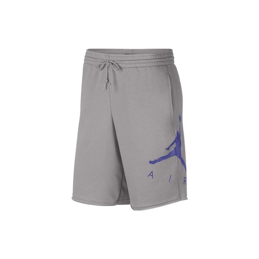 Men s Air Jordan Printing Logo Lacing Straight Shorts Gray AJ0808-027 XS