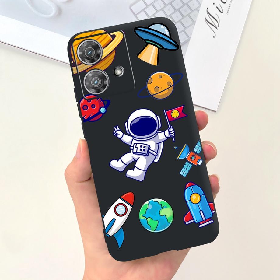 Etui do Motorola Moto Edge 40 Neo 5G Fajny Styl Miękki Silikon Guma Odporne na Uderzenia Pokrowiec na Telefon Wzór Kreskówkowy Fundas Edge40 Neo