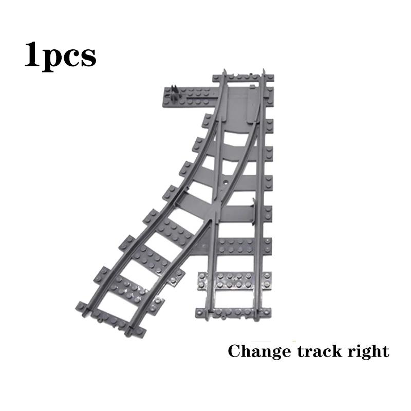 City Train Parts Tracks Train Station Bricks Railway Buffer Stop Model Rails Straight Curved Railways Building Blocks MOC Toys