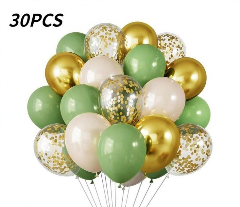 30pcs 10 Inch Multi-color Latex Balloons Set for Birthday Wedding Engagement Anniversary Bachelorette Bridal Shower Decoration