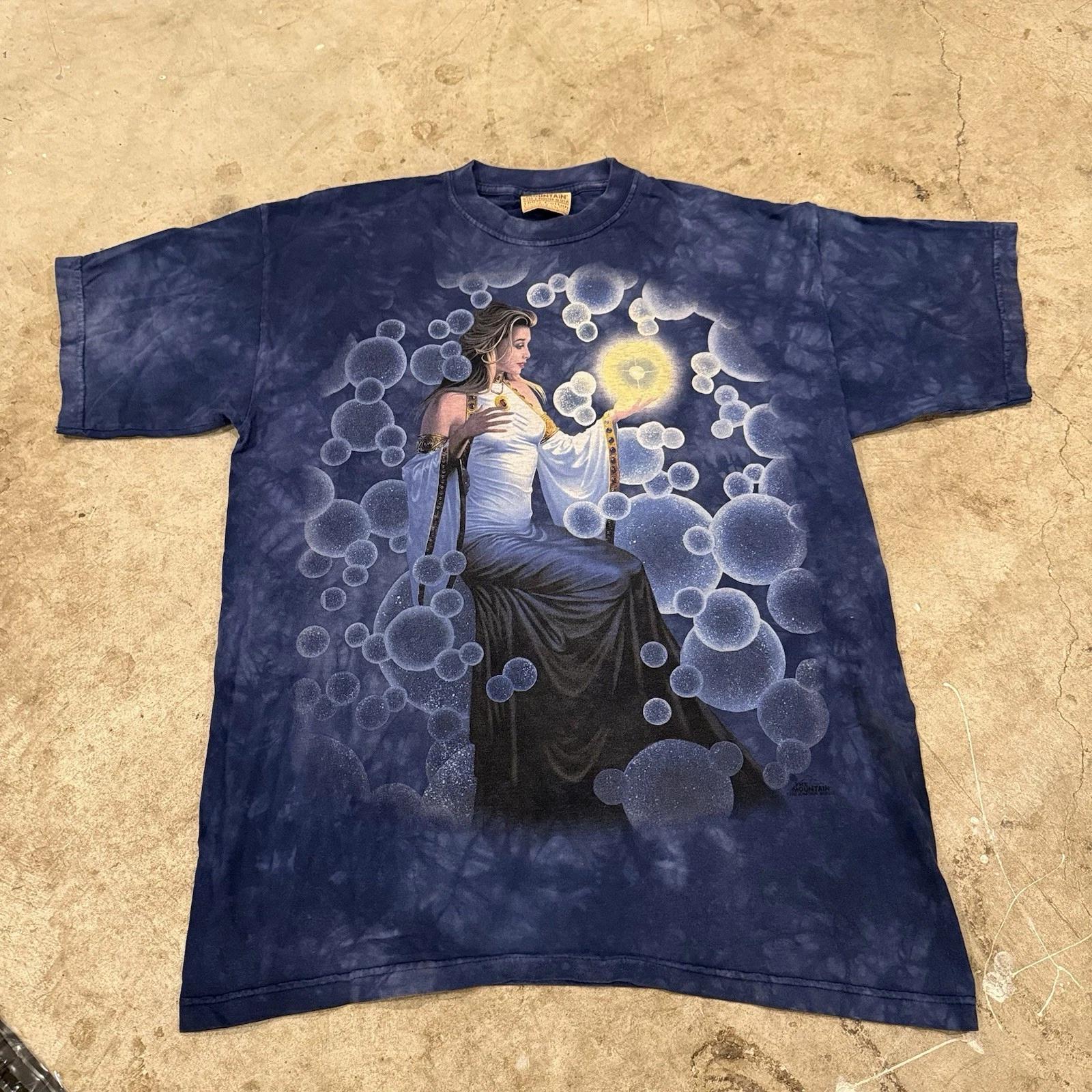 

Vintage The Mountain T T-Shirt Mens XL Women Wizard Bubbles Fairy Tie Dye 2003 XL