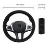 Car Steering Wheel Covers Premium Soft Fur High-density Warm Plush 38CM Auto Steering Wheel Plush Decoration Cover