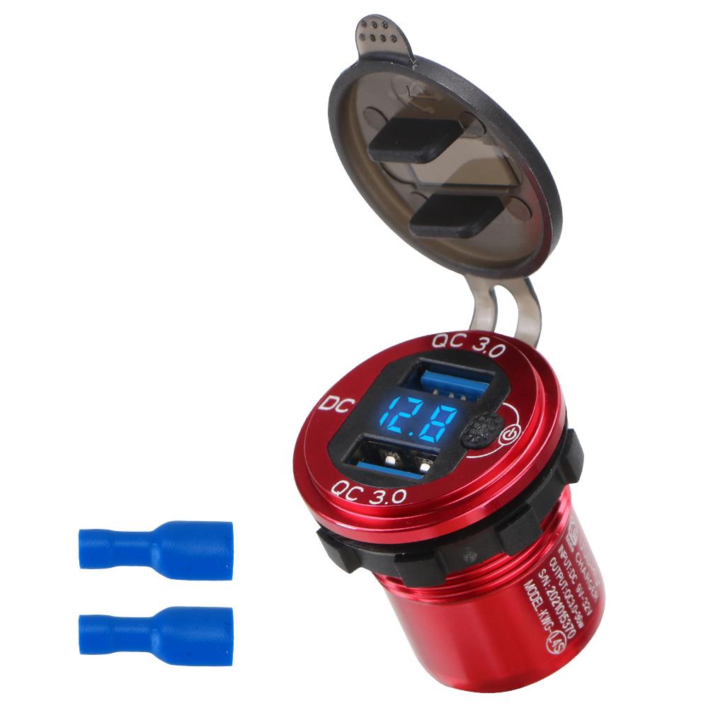 

Адаптер питания 12 В 24 В Автомобильные зарядные устройства USB 3.0 Портовый разветвитель Светодиодный вольтметр Сенсорный переключатель Прицеп Грузовик Караван Аксессуары Интерьер