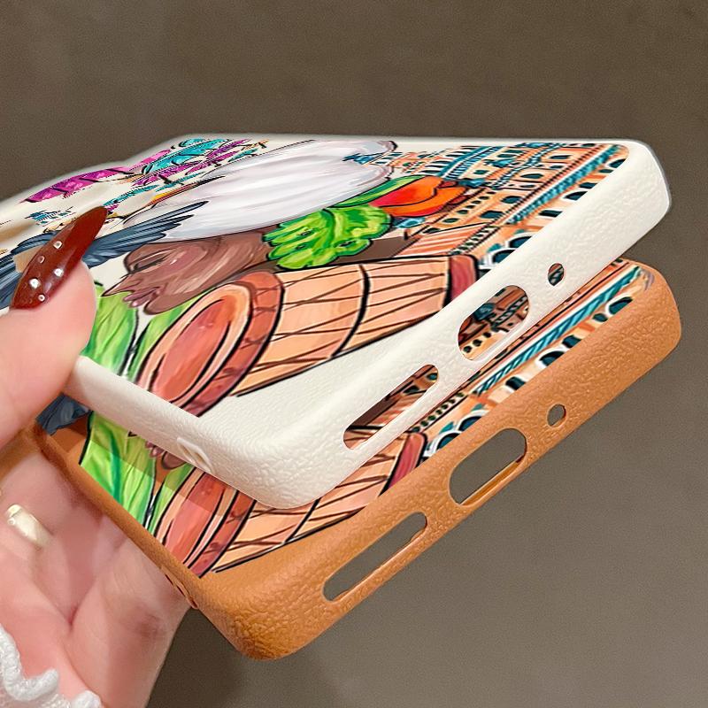 Tropical-style Toucan Pattern Case Xiaomi 14T 13T 11T Pro Leather Texture Silicone Cover Funda For Redmi Note 14 13 Pro 4G 5G 12 11