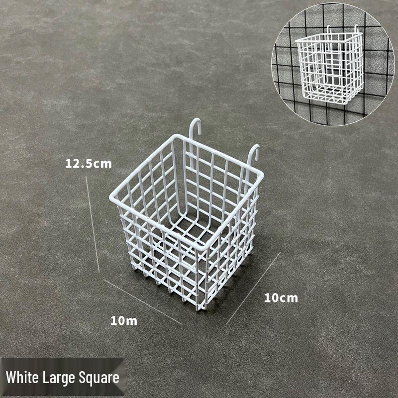 Wire Mesh Grid Hanging Storage Basket for Bathroom and Kitchen Organization