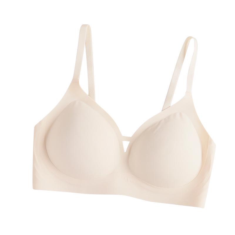 Women's Sexy Low Back Seamless Bra - Thin Straps, Small Chest Enhancement, No Underwire