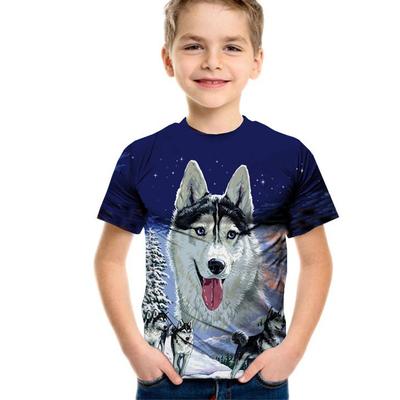 T-shirt à manches courtes pour garçons et filles de 4 à 15 ans, haut d'été décontracté avec dessin animé