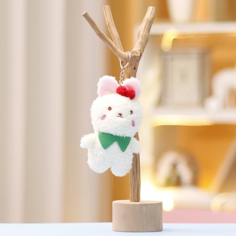 Panda Keychain Rabbit Cute Cartoon Girl Backpack Decorative Pendant Doll Plush