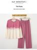 Women's Cartoon Cotton Pajama Set – Long Sleeve, Long Pants, Casual Wear for Spring & Autumn, Wearable Outdoors, Two-Piece.