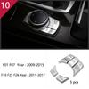For BMW 5 7 Series X3 X4 F01 F10 F25 F26 Car Styling Gear Shift Panel Multimedia Buttons Handrest Cover Sticker Trim Accessories