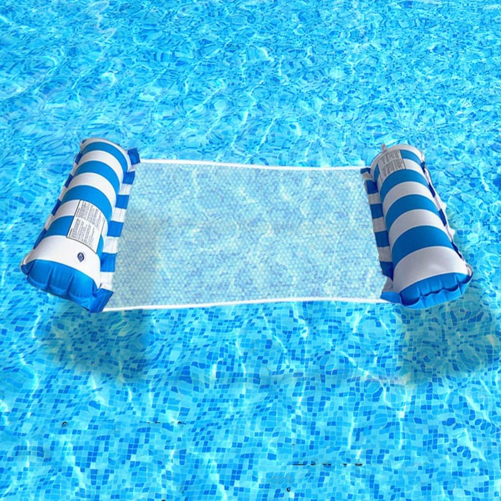 Swimming Pool Loungers, Inflatable Float Beds, Foldable Striped Swimming Floats, Pool Parties, Beach Accessories