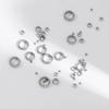 100pcs/bag  Big Hole Charm Beads Flat Round Loose Beads Stainless Steel Spacer Beads for DIY Jewelry Bracelets Making Findings