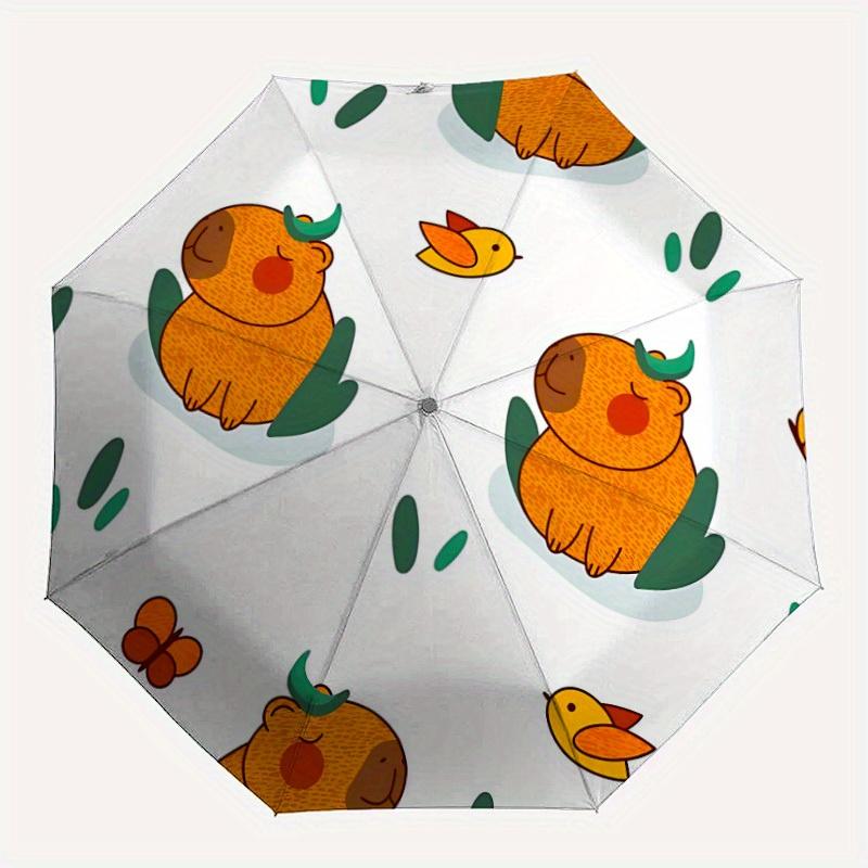

1pc Capybara Pattern Automatic Umbrella 8-Bone Design Compact Gear for Outdoor Travel, Perfect Holiday Gift yy250827065